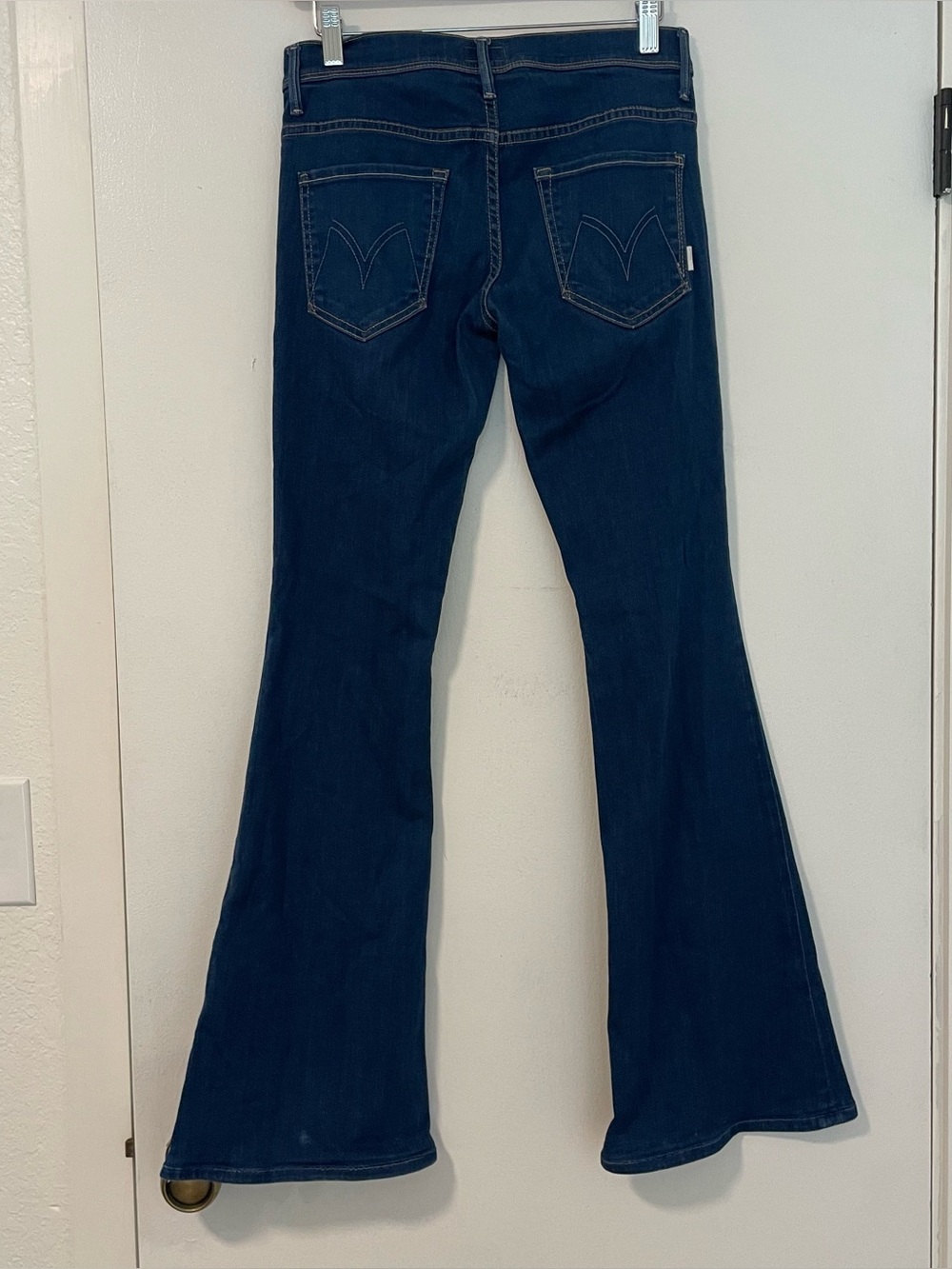 Mother Denim the curfew blue skies and promises flare jeans